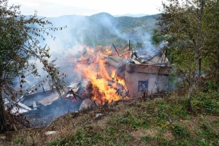 Kastamonu'da Ahşap Evin Alevlere Teslim Olması
