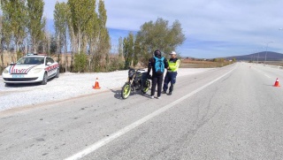 Kütahya'da Motosiklet Sürücülerine Özel Denetim