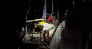 Marmaris Açıklarında Yelkenli Teknede Yakalanan Göçmenler
