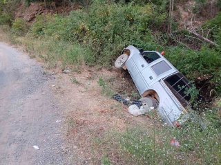 Orman Yangınına Yardım Taşıyan Araç Kaza Yaptı