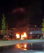 Serdivan, Sakarya'da Hafif Ticari Araç Yangını