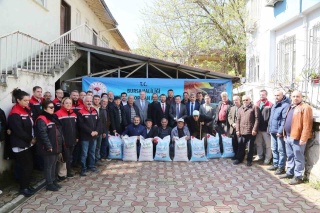 TAKE Projesi ile Çiftçilere Nohut ve Sudan Otu Tohumu Dağıtıldı